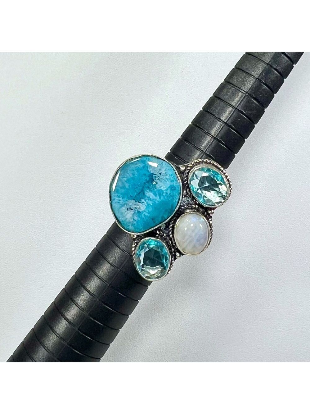 Blue Solar Quartz 925 Ring size 8